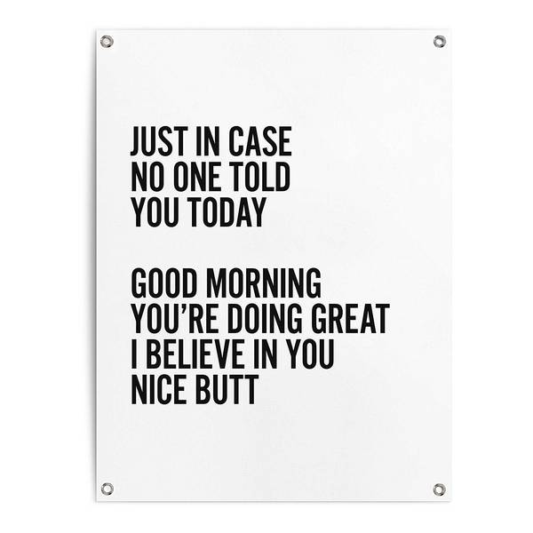 Outdoor-Poster Nice Butt PVC - Beige - 60 x 80 cm