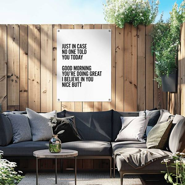 Outdoor-Poster Nice Butt PVC - Beige - 60 x 80 cm