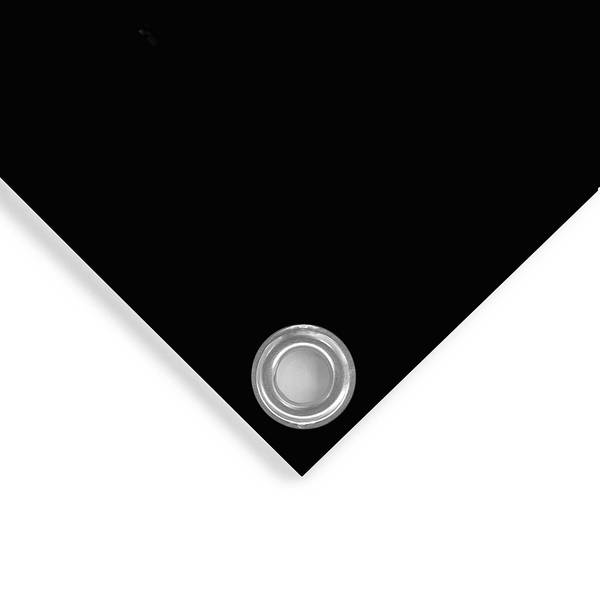 Poster extérieur Lion aux yeux bleus PVC - Noir - 60 x 80 cm