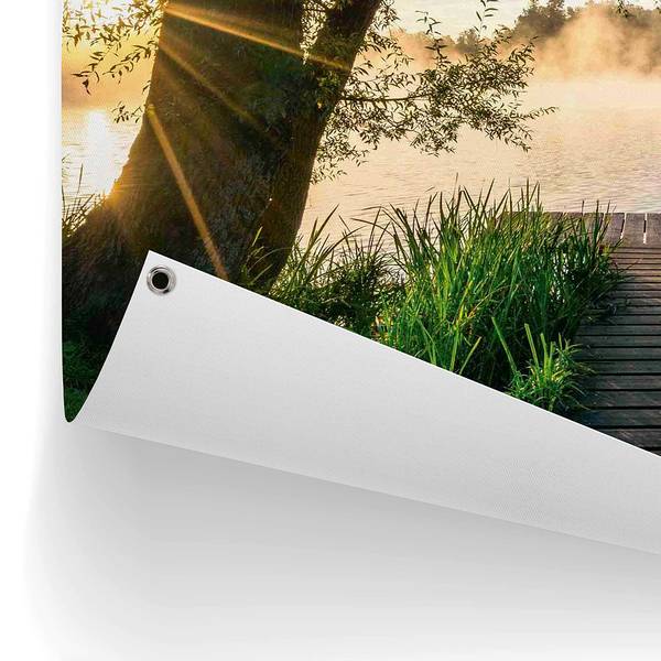 Outdoor-Poster Früh morgens PVC - Grün - 60 x 80 cm
