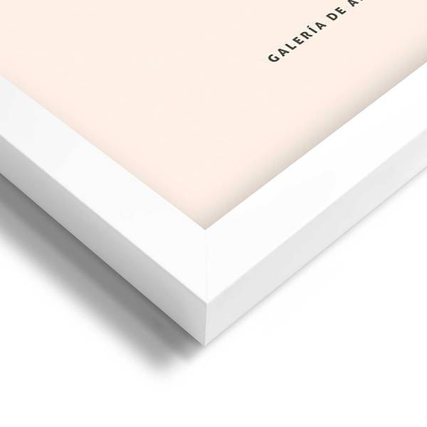 Impressions sur toile Fleurs - 2 Impression dans cadre en bois - Rose - 50 x 70 cm