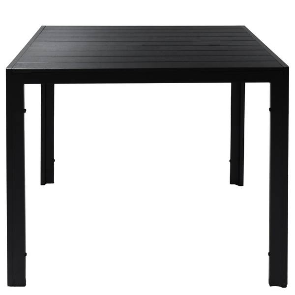 Gartentisch Arjan Stahl / Polywood - Schwarz - Breite: 90 cm