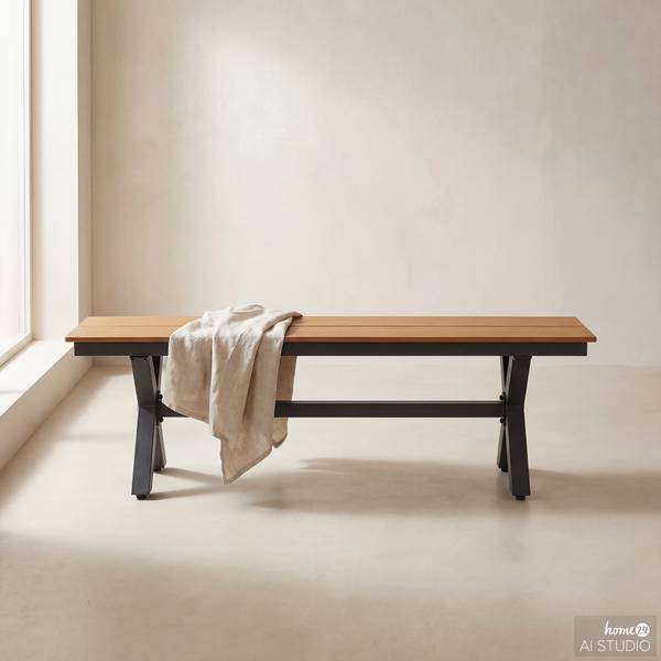 Gartenbank Hila Aluminium / Kunststoff - Schwarz / Braun