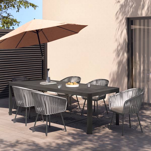 Tuintafel Kalvo aluminium - antracietkleurig