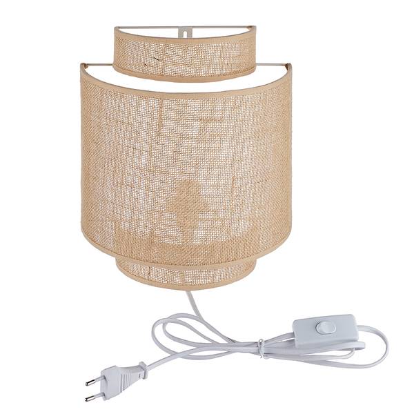 Lampada da parete Raw Linen Rattan - 1 punto luce