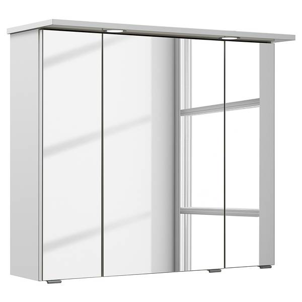 Armoire de toilette éclairée Emma Blanc - Largeur : 80 cm