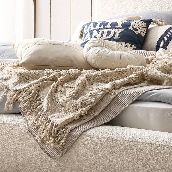 Coperta Tamani Cotone - Beige - 130 x 170 cm