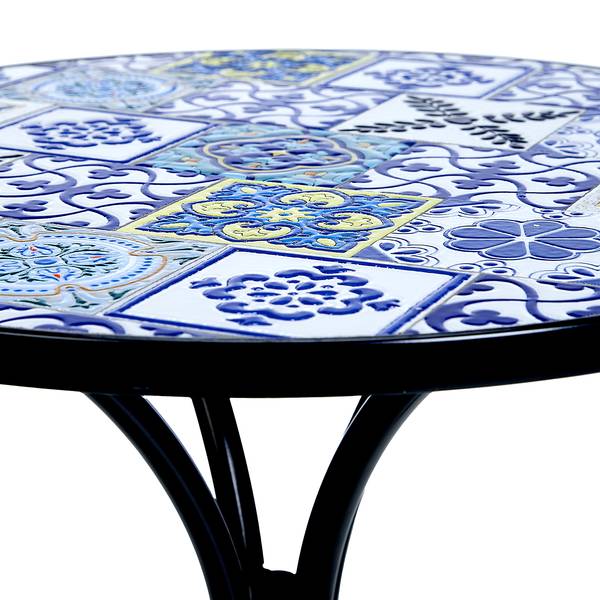 Tavolo bistro PALAZZO Ceramica / Ferro - Colorato