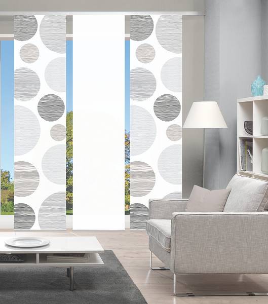 Schiebevorhang Cirque Polyester - 60 x 245 cm - Steingrau
