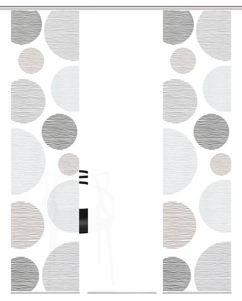 Schiebevorhang Cirque Polyester - 60 x 245 cm - Steingrau