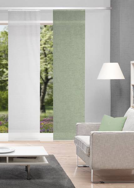 Schuifgordijn Pive polyester - mintkleurig - 60 x 260 cm - set van 1