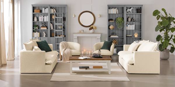 Étagère en bois massif LILLEHAMMER Pin massif - Pin gris - Hauteur : 223 cm