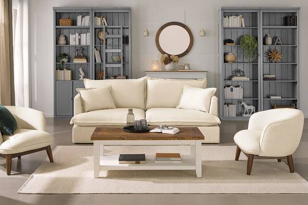 Étagère en bois massif LILLEHAMMER Pin massif - Pin gris - Hauteur : 223 cm