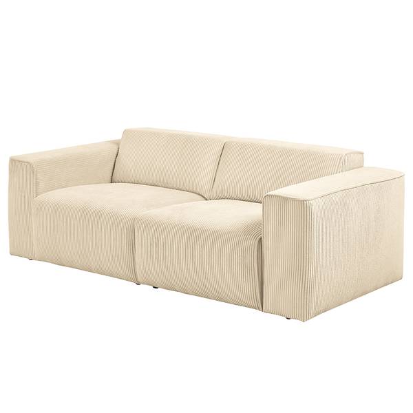 2-Sitzer Sofa Mandrio Cordstoff Zuri: Creme