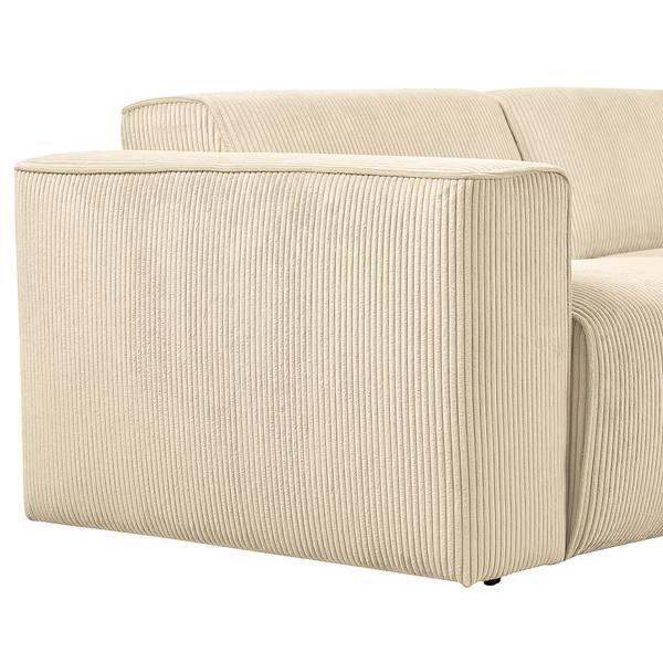 2-Sitzer Sofa Mandrio Cordstoff Zuri: Creme