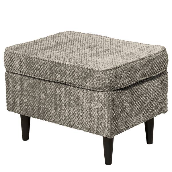 Fauteuil Marson Tissu, microfibre - Tissu structuré Vilja: Taupe - Avec repose-pieds