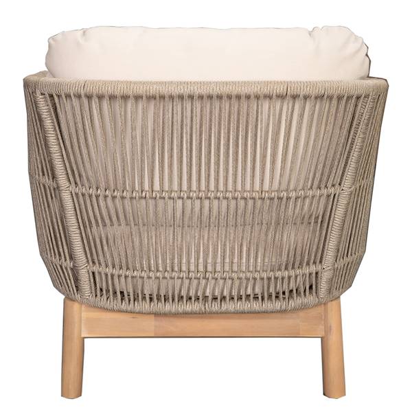 Loungeset Lysandra 4-teilig Akazie massiv / Polyester - Braun / Beige