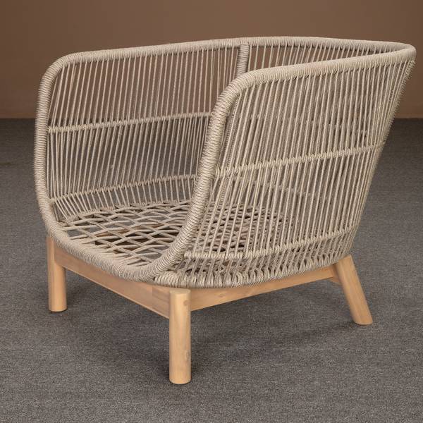 Loungeset Lysandra 4-teilig Akazie massiv / Polyester - Braun / Beige