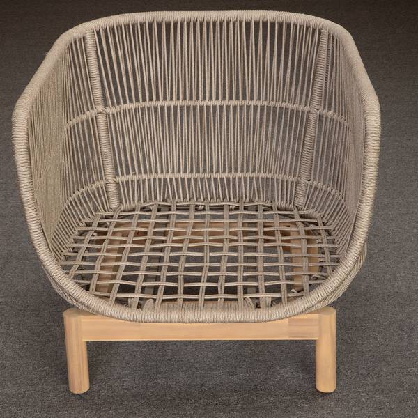 Loungeset Lysandra 4-teilig Akazie massiv / Polyester - Braun / Beige