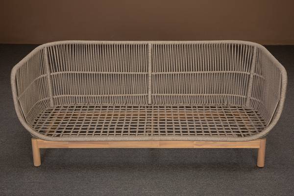 Loungeset Lysandra 4-teilig Akazie massiv / Polyester - Braun / Beige