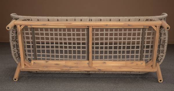 Loungeset Lysandra 4-teilig Akazie massiv / Polyester - Braun / Beige