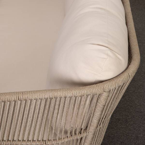 Loungeset Lysandra 4-teilig Akazie massiv / Polyester - Braun / Beige