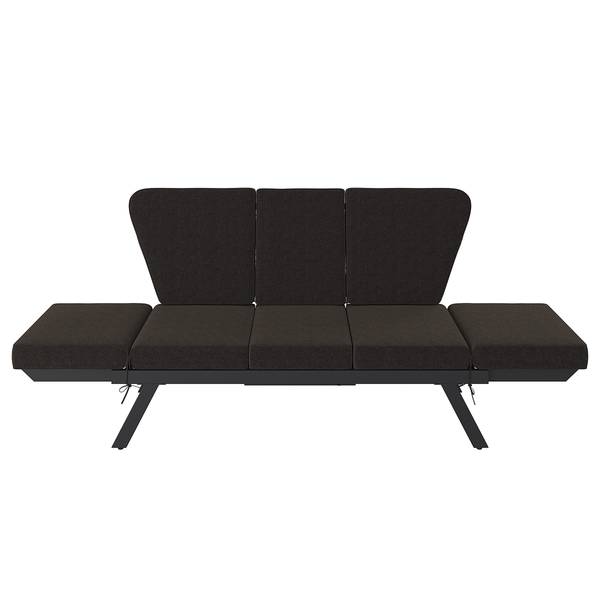 Loungesofa Solene Stahl / Webstoff - Anthrazit