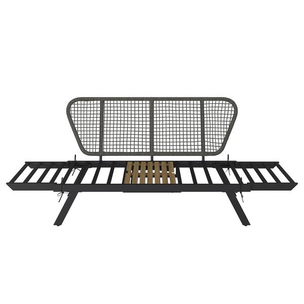 Loungesofa Solene Stahl / Webstoff - Anthrazit