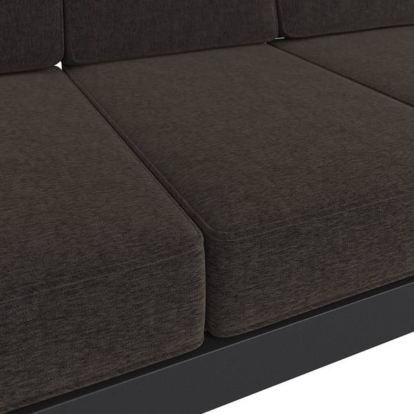 Loungesofa Solene Stahl / Webstoff - Anthrazit