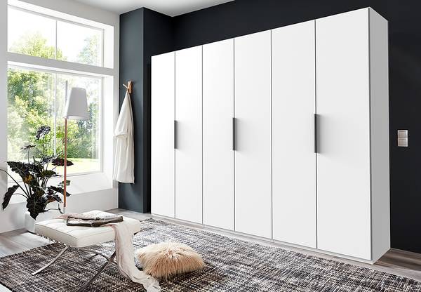 Armoire portes battantes Level36 216cm B Blanc - Largeur : 300 cm - Sans portes miroir