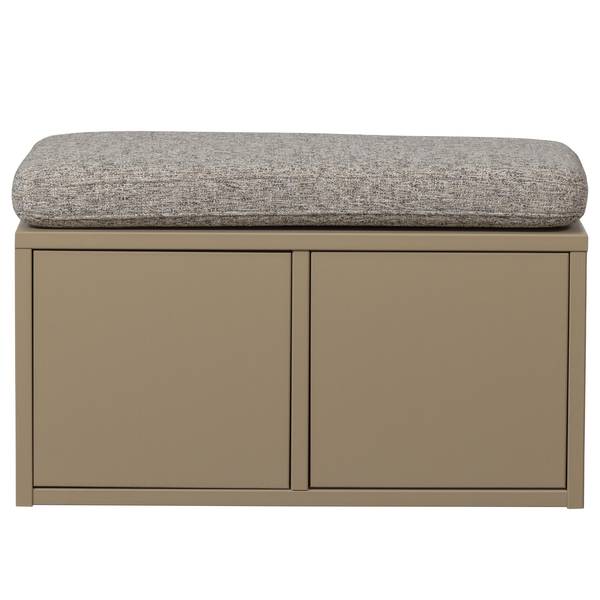 Panca con cuscini Mitthi Tessuto - Grigio melange / Beige scuro