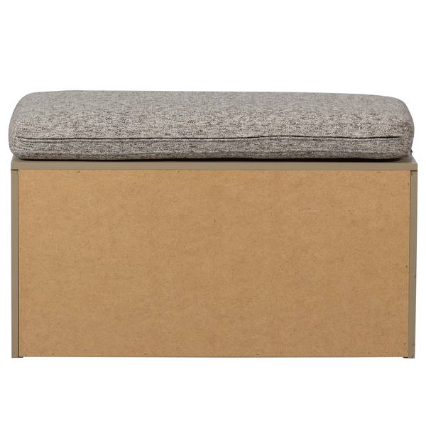 Panca con cuscini Mitthi Tessuto - Grigio melange / Beige scuro