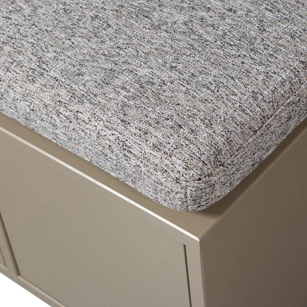 Panca con cuscini Mitthi Tessuto - Grigio melange / Beige scuro