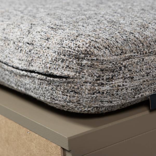 Panca con cuscini Mitthi Tessuto - Grigio melange / Beige scuro