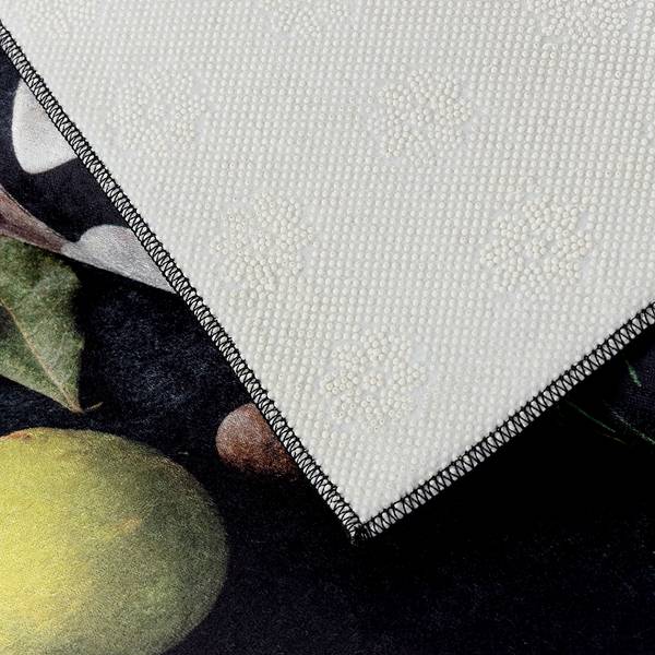 Passatoia Caimas 3007 Poliestere - Nero / Rosso - 50 x 180 cm