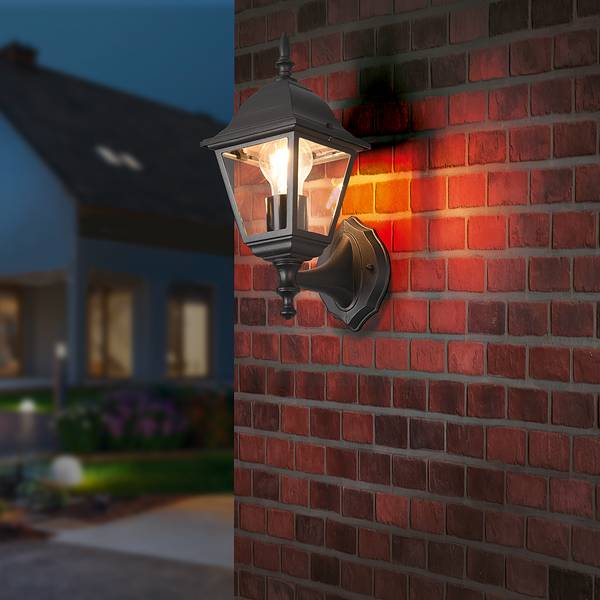 Wandleuchte Livenza Typ A Aluminiumguss - Schwarz