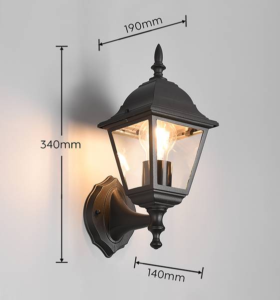 Wandleuchte Livenza Typ A Aluminiumguss - Schwarz