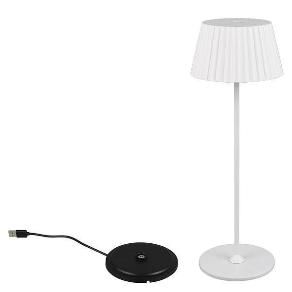 Wegeleuchte Suarez Stahl - Weiß - Höhe: 39 cm