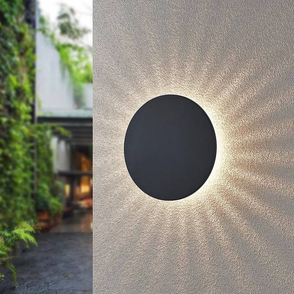 Wandleuchte Belly Aluminiumguss - Anthrazit