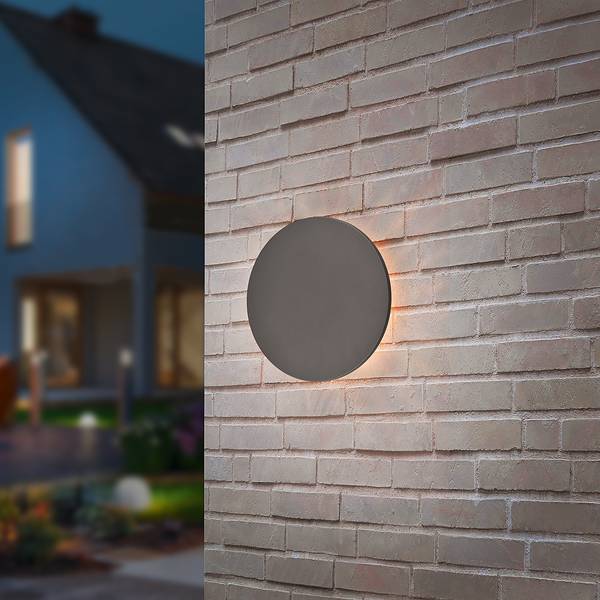 Wandleuchte Belly Aluminiumguss - Anthrazit