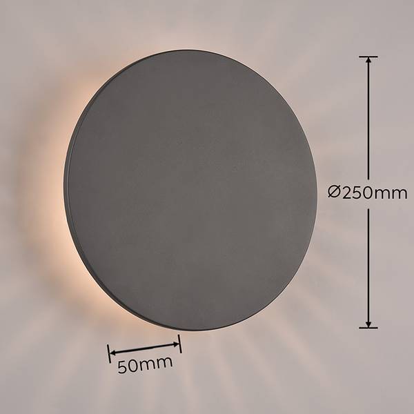 Wandleuchte Belly Aluminiumguss - Anthrazit