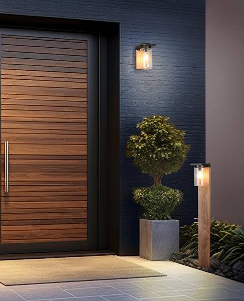 Wegeleuchte Ardila Aluminiumguss - Schwarz / Beige