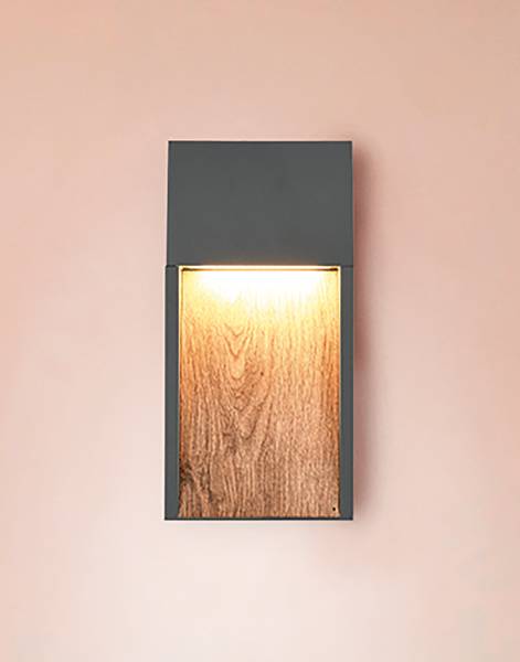 Wandleuchte Salmon Typ A Aluminiumguss - Grau / Beige