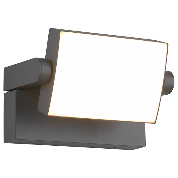 Wandleuchte Kansas Typ A Aluminiumguss / Polycarbonat - Anthrazit