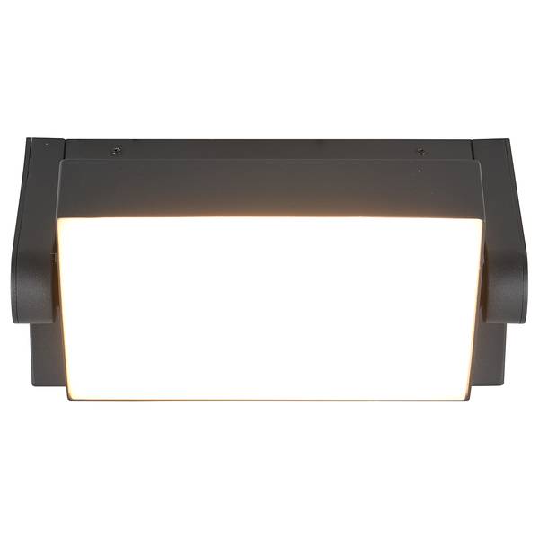 Wandleuchte Kansas Typ A Aluminiumguss / Polycarbonat - Anthrazit