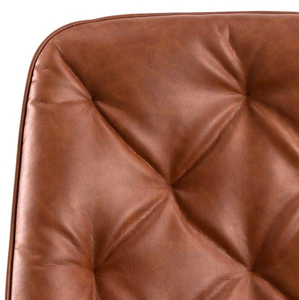 Sedia da ufficio OXWICH Similpelle / Acciaio - Cognac / Nero