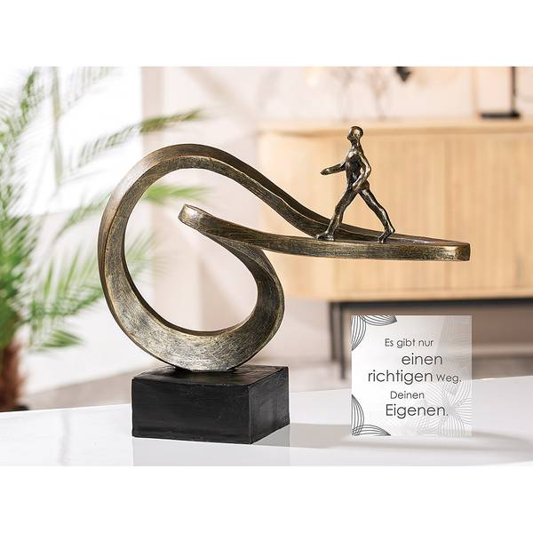 Skulptur Path Kunstharz - Silber / Bronze