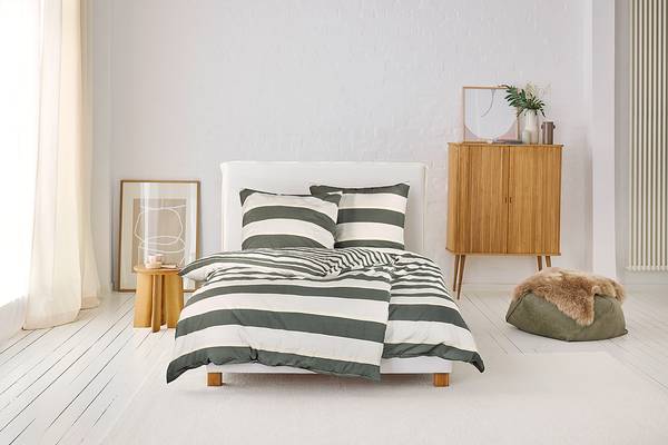 Parure de lit Renforcé Fun Renforcé - Gris clair - 135 x 200 cm + oreiller 80 x 80 cm