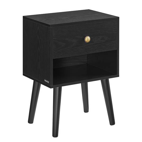 Comodino Ablam Effetto quercia nero marrone