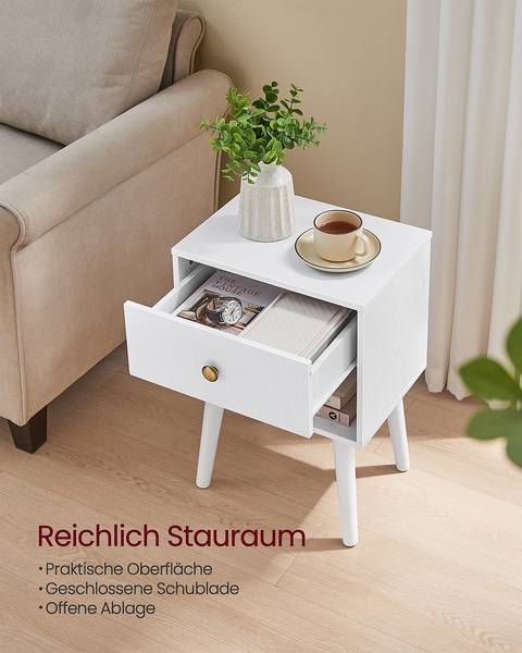 Nachtkommode Ablam 2er-Set Weiß